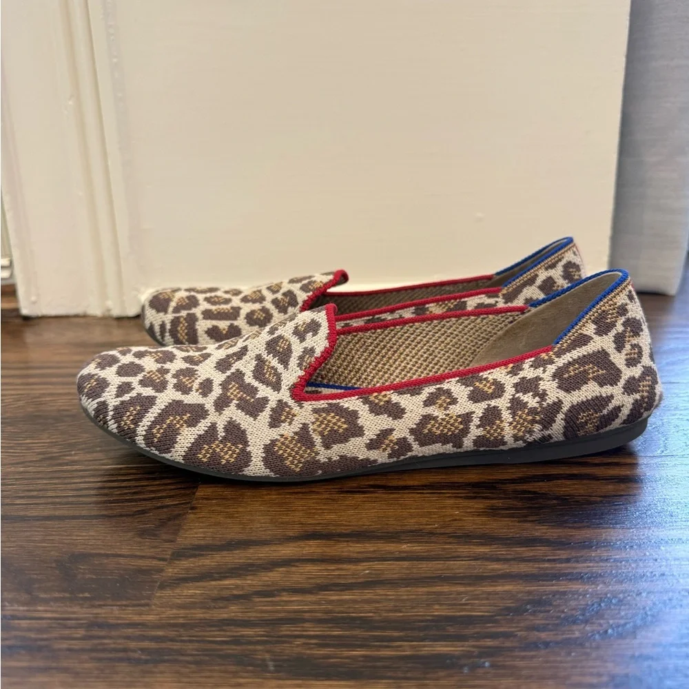 Rothy’s Mocha Spot Leopard Print Loafers – Size 7 – NWOT - spring shoe - Picture 3 of 9